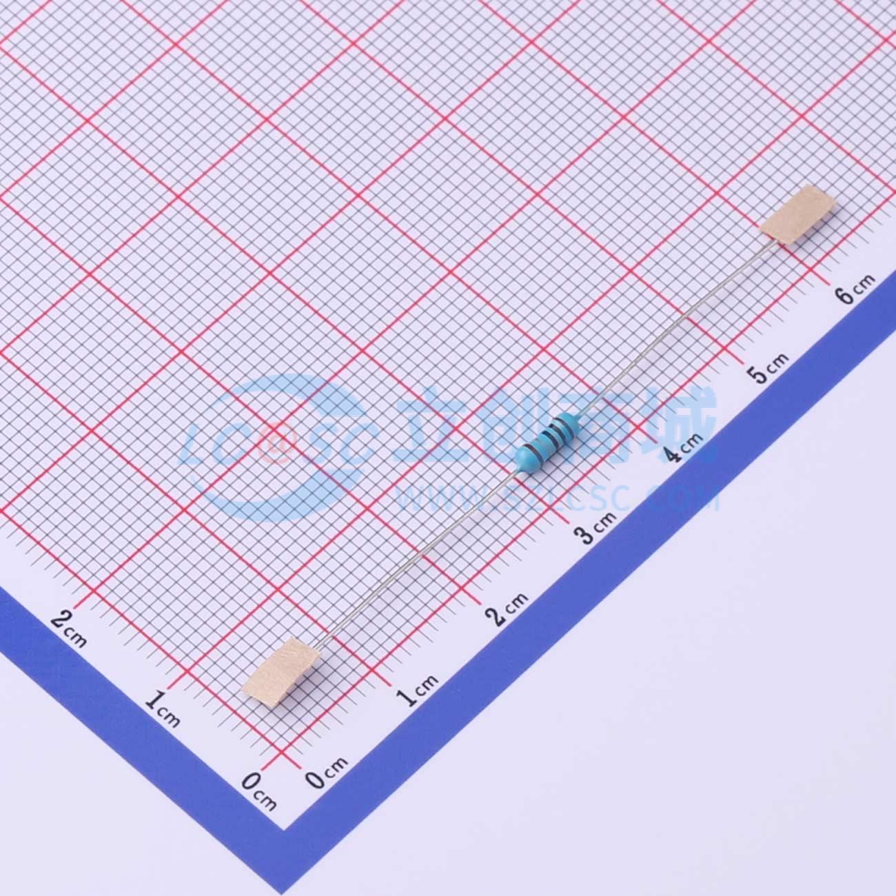 点击查看大图 MF1/4W-10Ω±1%T52实物图