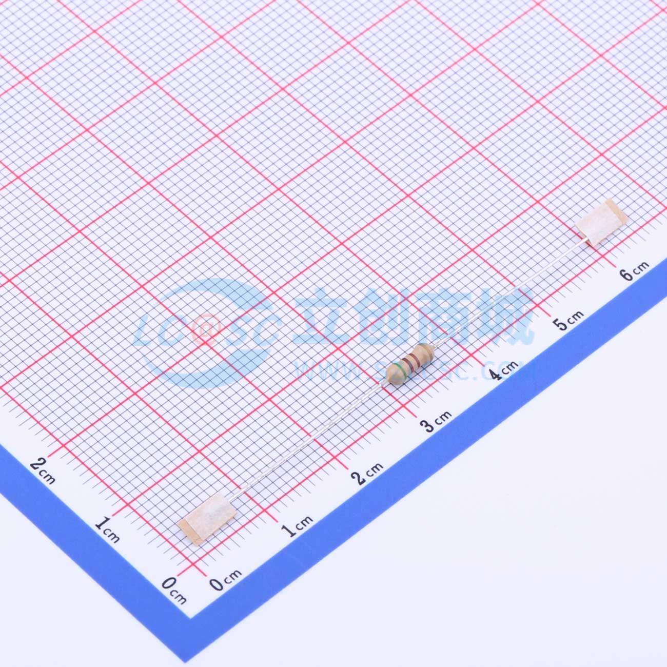 点击查看大图 CF1/4W-510Ω±5%T52实物图
