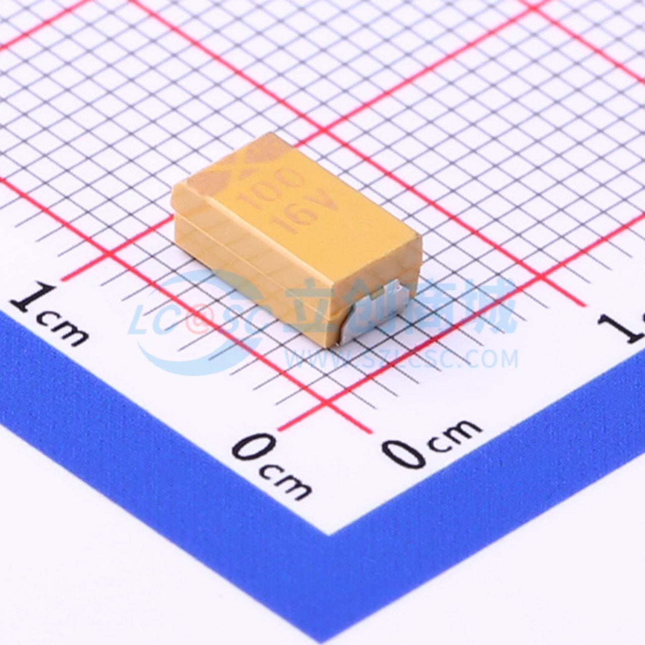 点击查看大图 CA45-D-16V-100UF-M实物图
