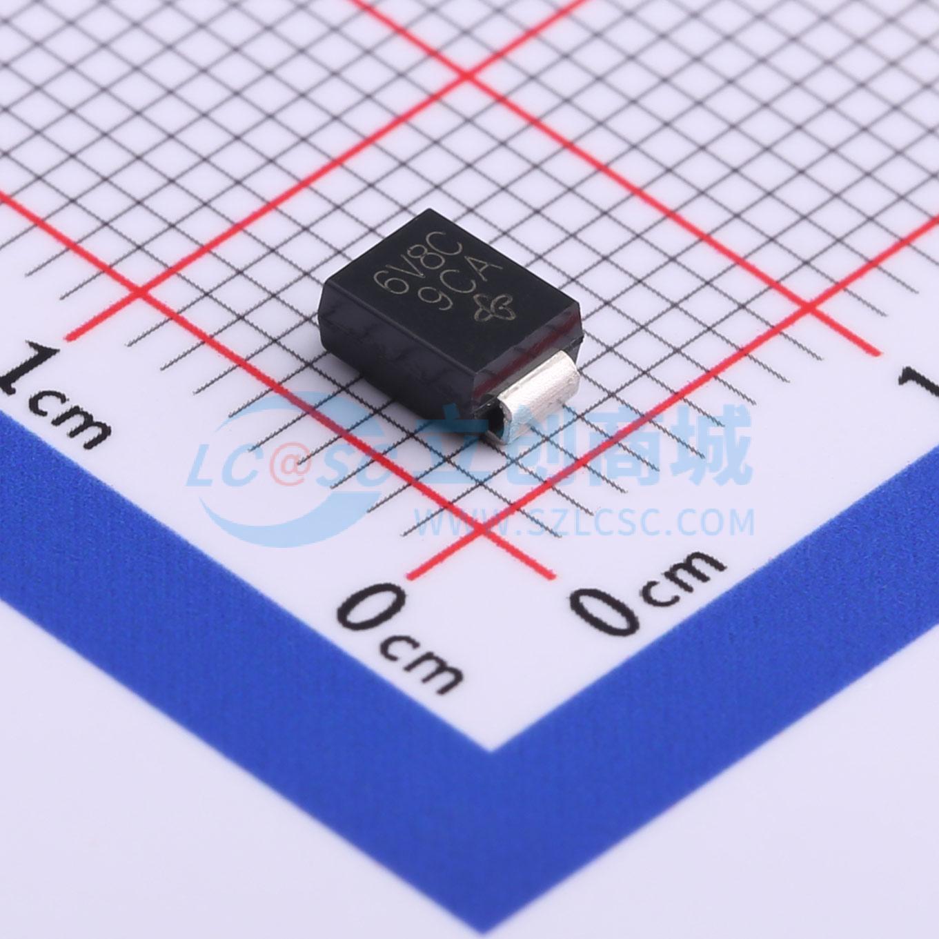 点击查看大图 P6SMB6.8CA-E3/5B实物图