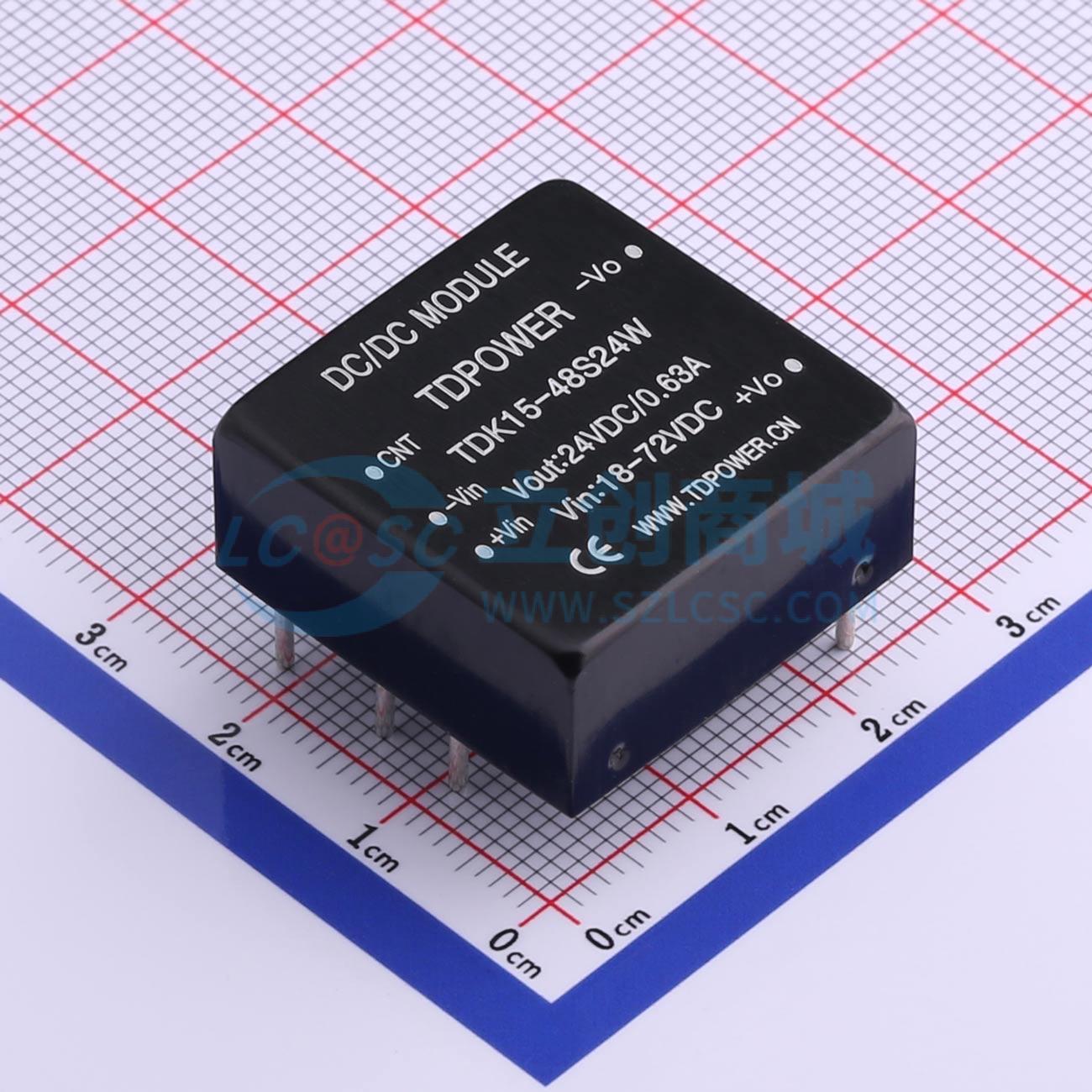 点击查看大图 TDK15-48S24W实物图