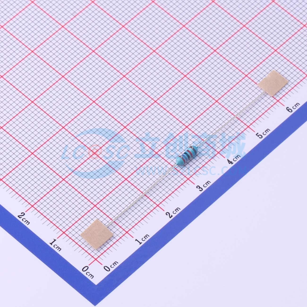 点击查看大图 MF1/4W-27KΩ±1%T52实物图
