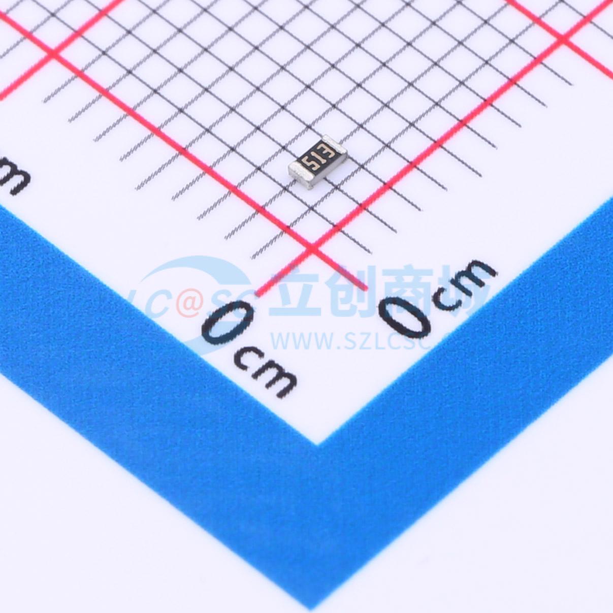 点击查看大图 HoAR0603-1/10W-51KR-0.1%-TCR25实物图