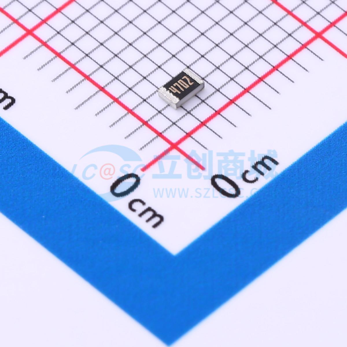 点击查看大图 HoAR0805-1/8W-47KR-0.1%-TCR50实物图