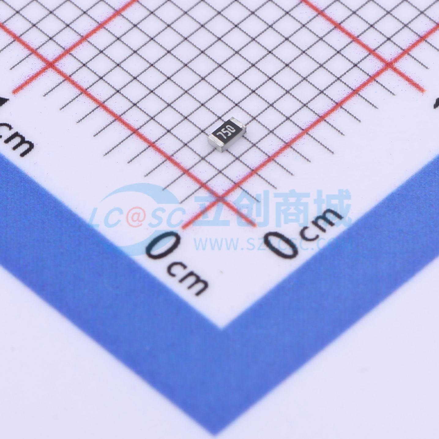 点击查看大图 SCR0603J75R实物图