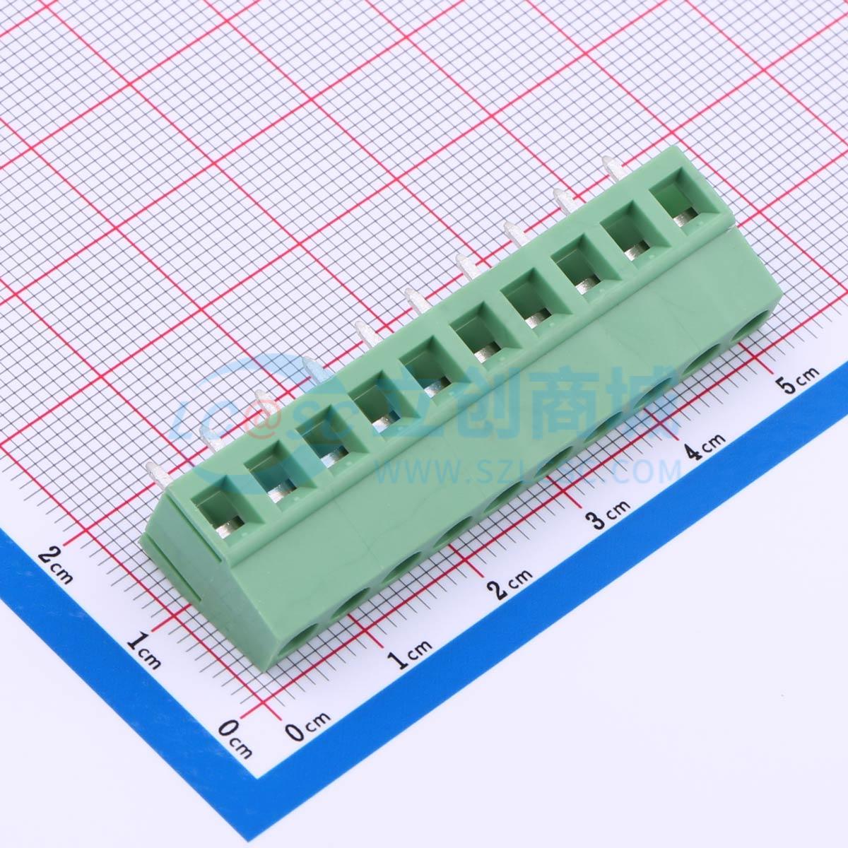 点击查看大图 DB128V-5.08-10P-GN-S实物图