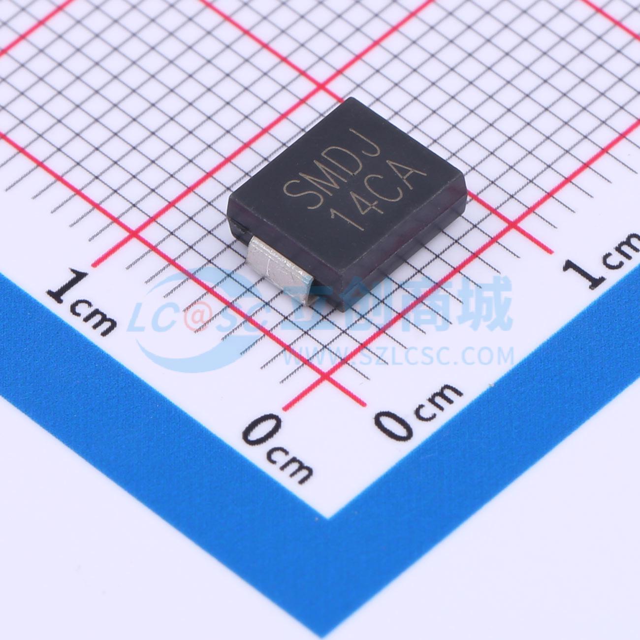 点击查看大图 SMDJ14CA实物图