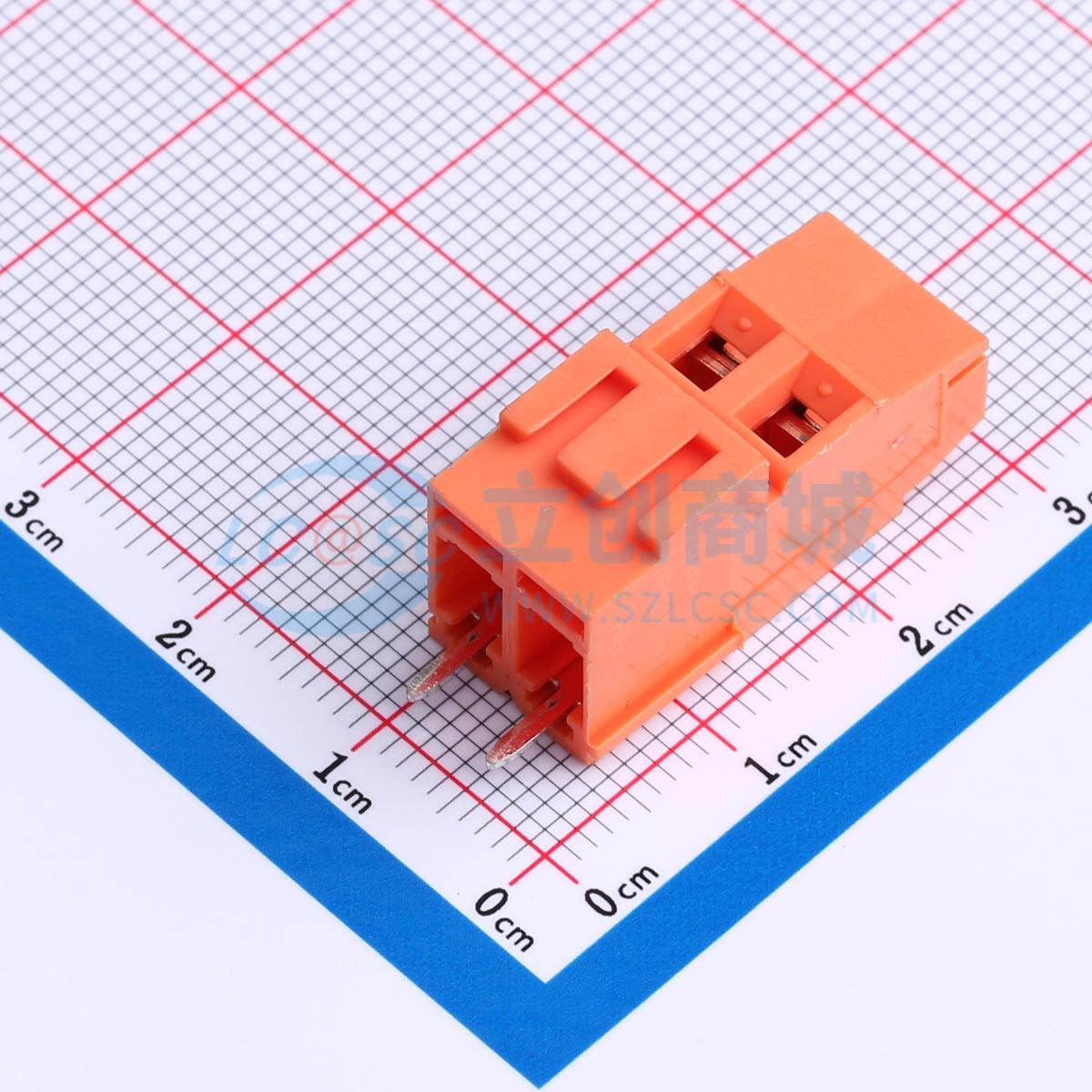 点击查看大图 DB128H-5.08-2P-OG-S实物图