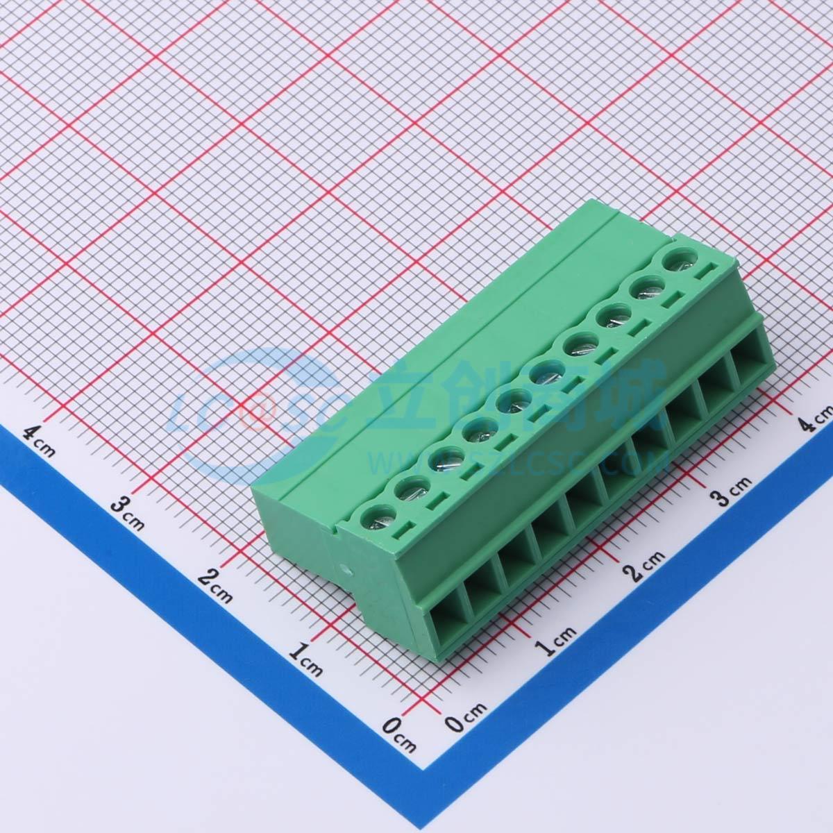 点击查看大图 MX15EDGRK-3.81-10P-GN01-Cu-Y-A实物图