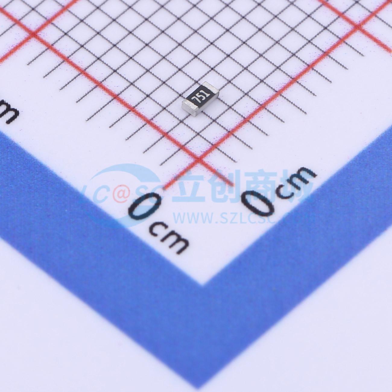 点击查看大图 SCR0603J750R实物图