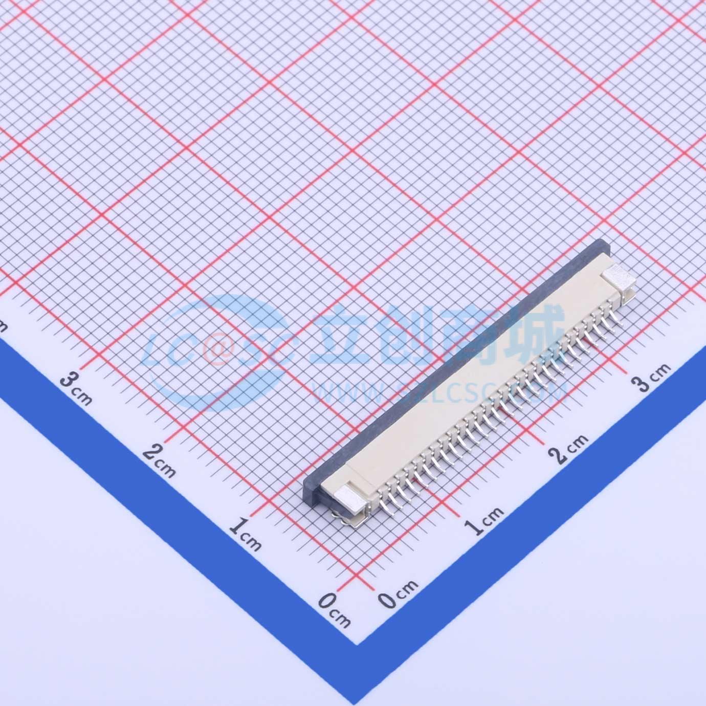 点击查看大图 KH-CL1.0-H2.5-28PIN实物图