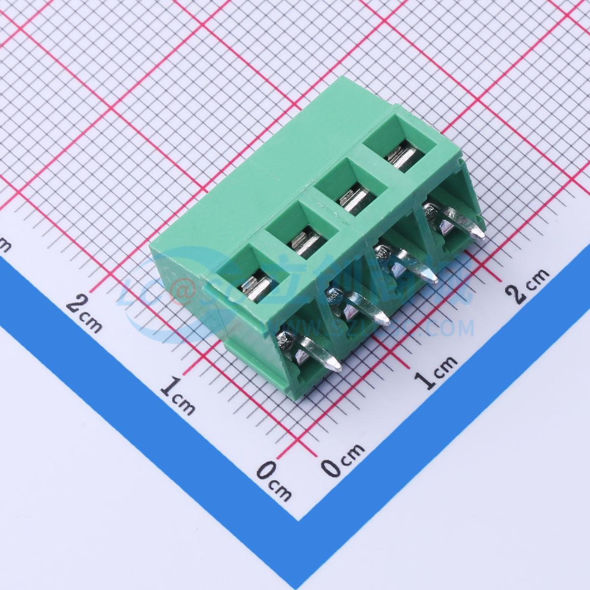 点击查看大图 MX128-5.08-04P-GN01-Cu-Y-A实物图