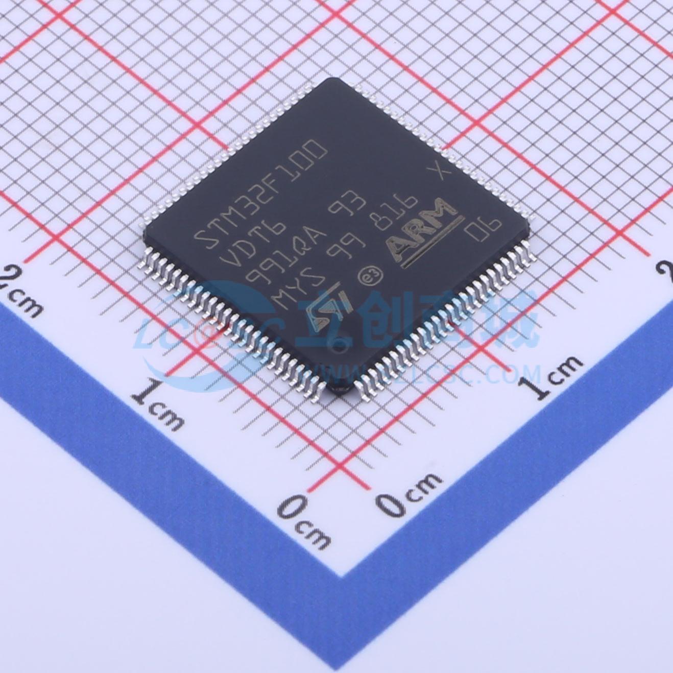 点击查看大图 STM32F100VDT6实物图