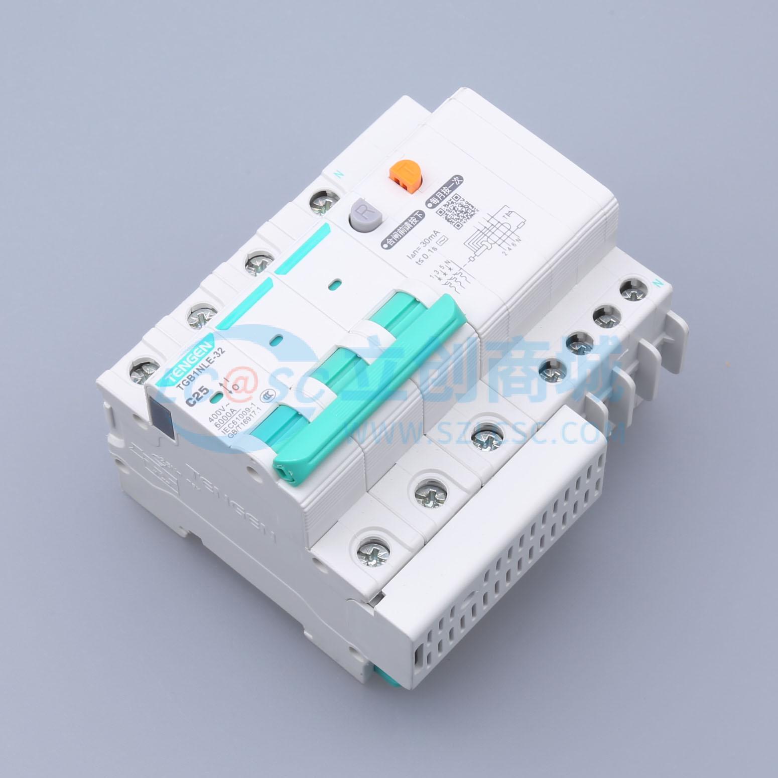 TGB1NLE-32 3P+N C25 30mA实物图