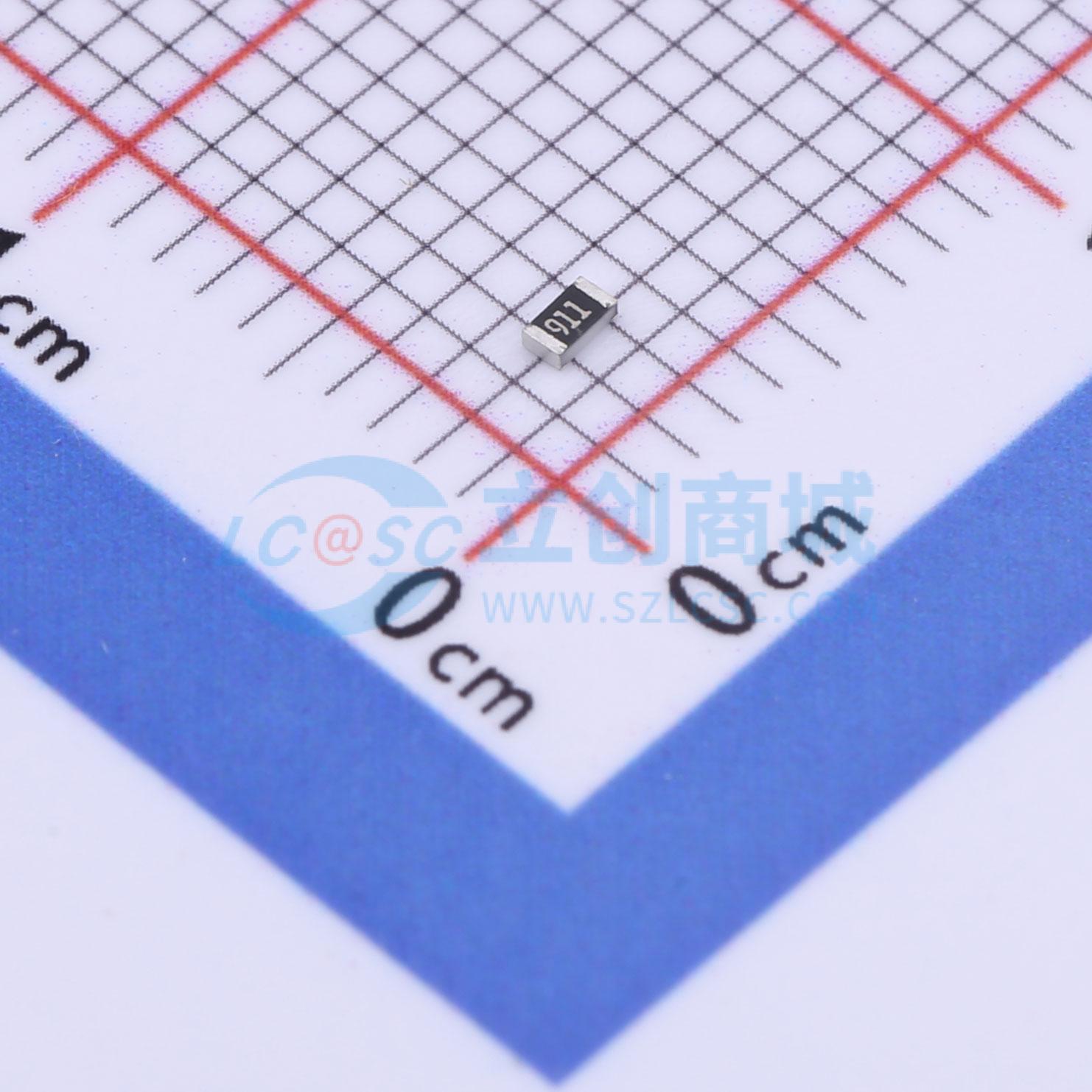 点击查看大图 SCR0603J910R实物图