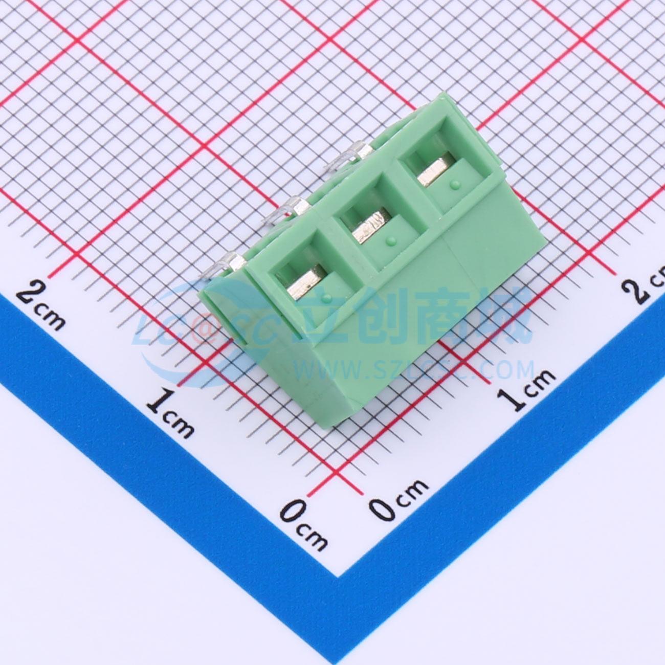点击查看大图 DB127R-5.08-3P-GN-S实物图