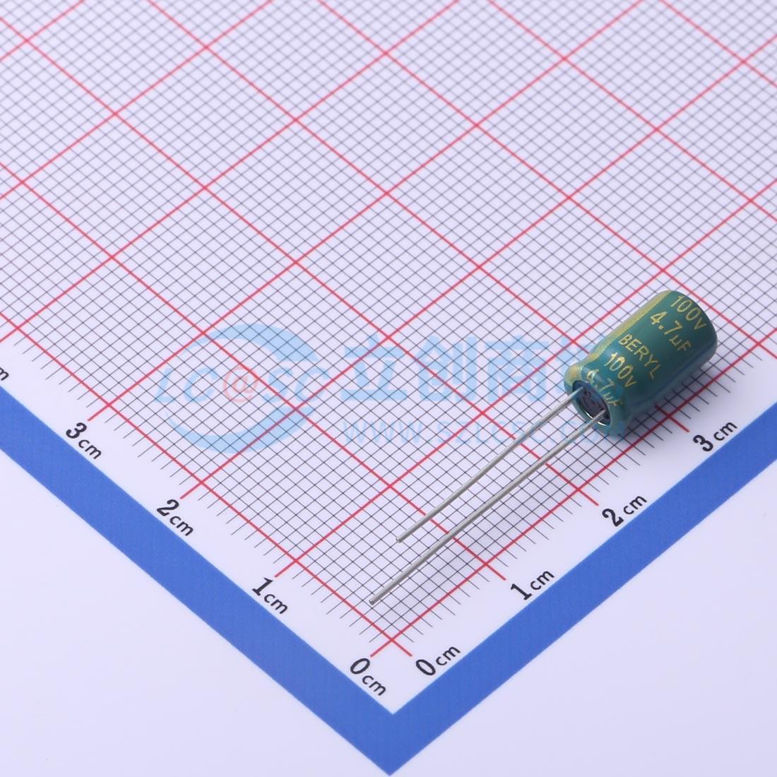 点击查看大图 RC100M4R7LO6.3*11TH-2A1E实物图