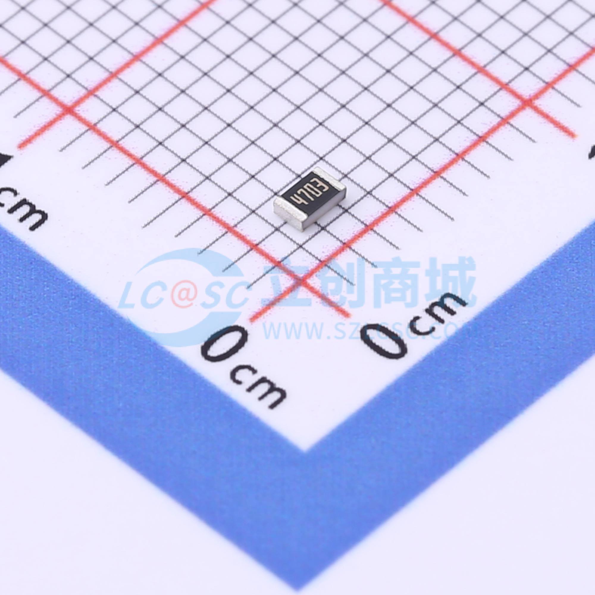 点击查看大图 HoAR0805-1/8W-470KR-0.1%-TCR25实物图