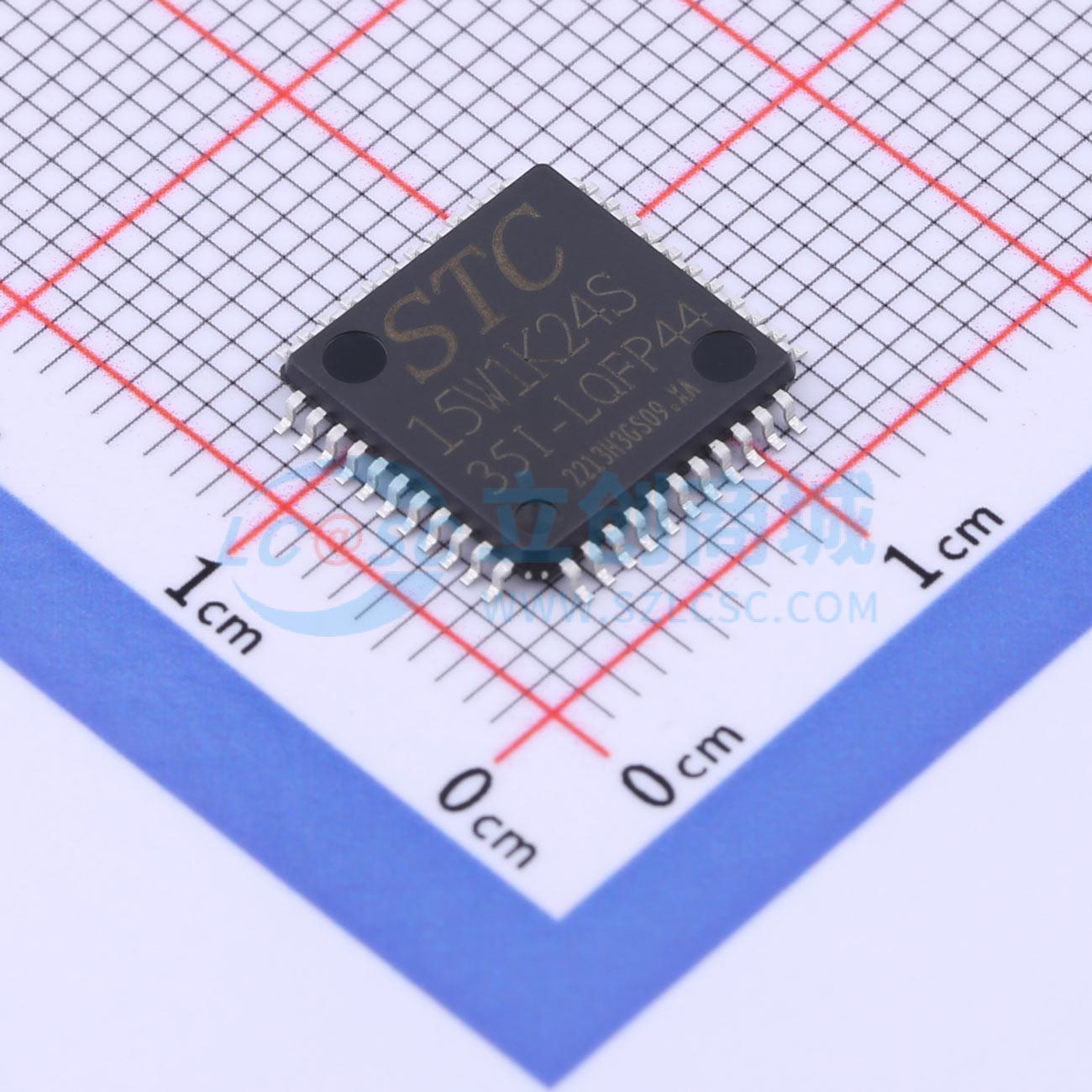 点击查看大图 STC15W1K24S-35I-LQFP44实物图