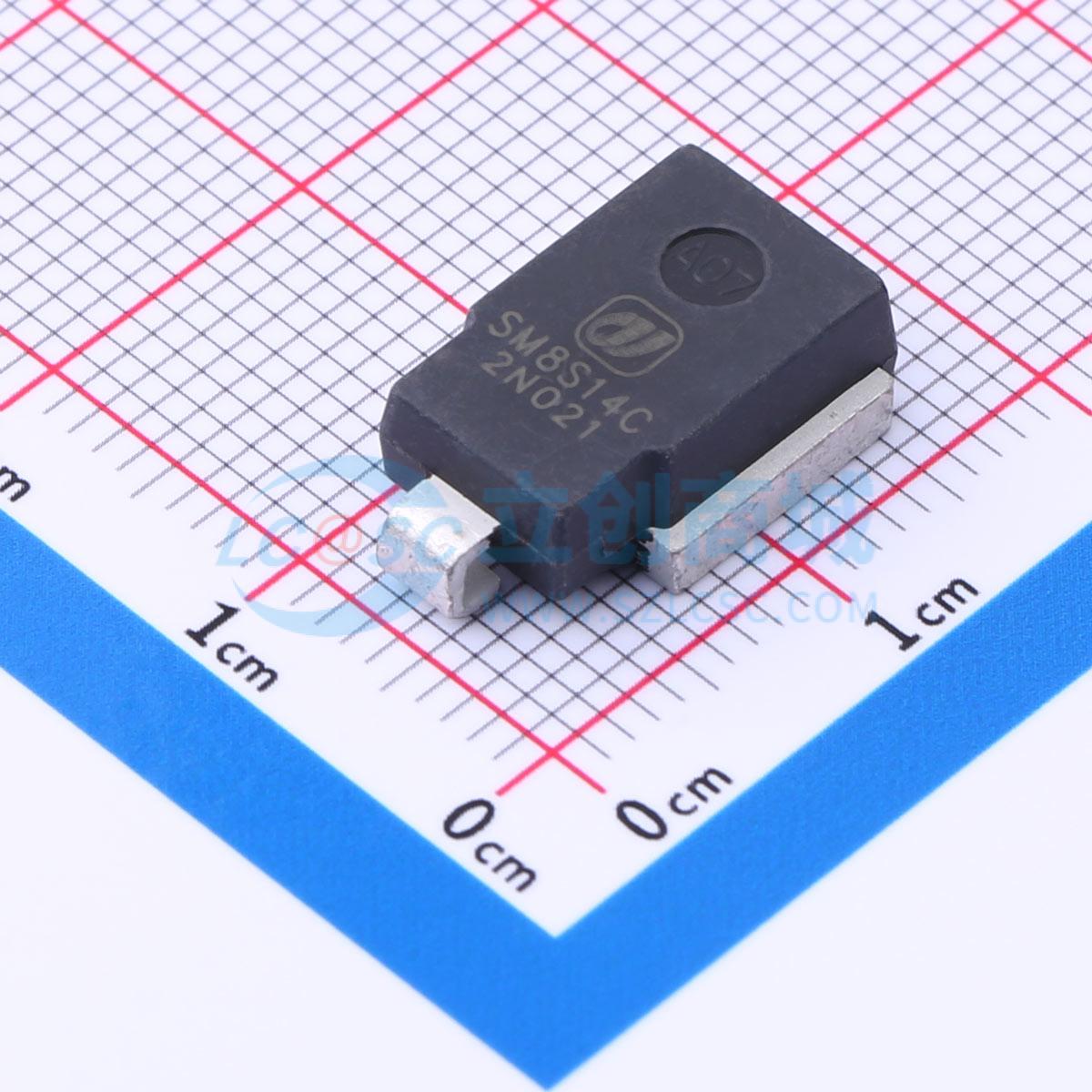 点击查看大图 SM8S14CA实物图