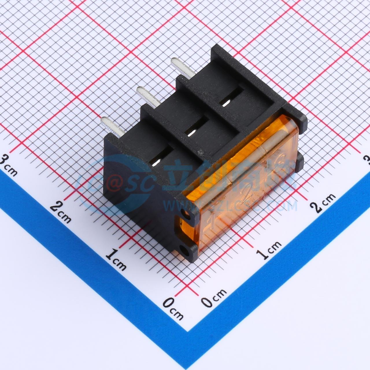 点击查看大图 DBT50G-6.35-3P-BK-P OGC实物图