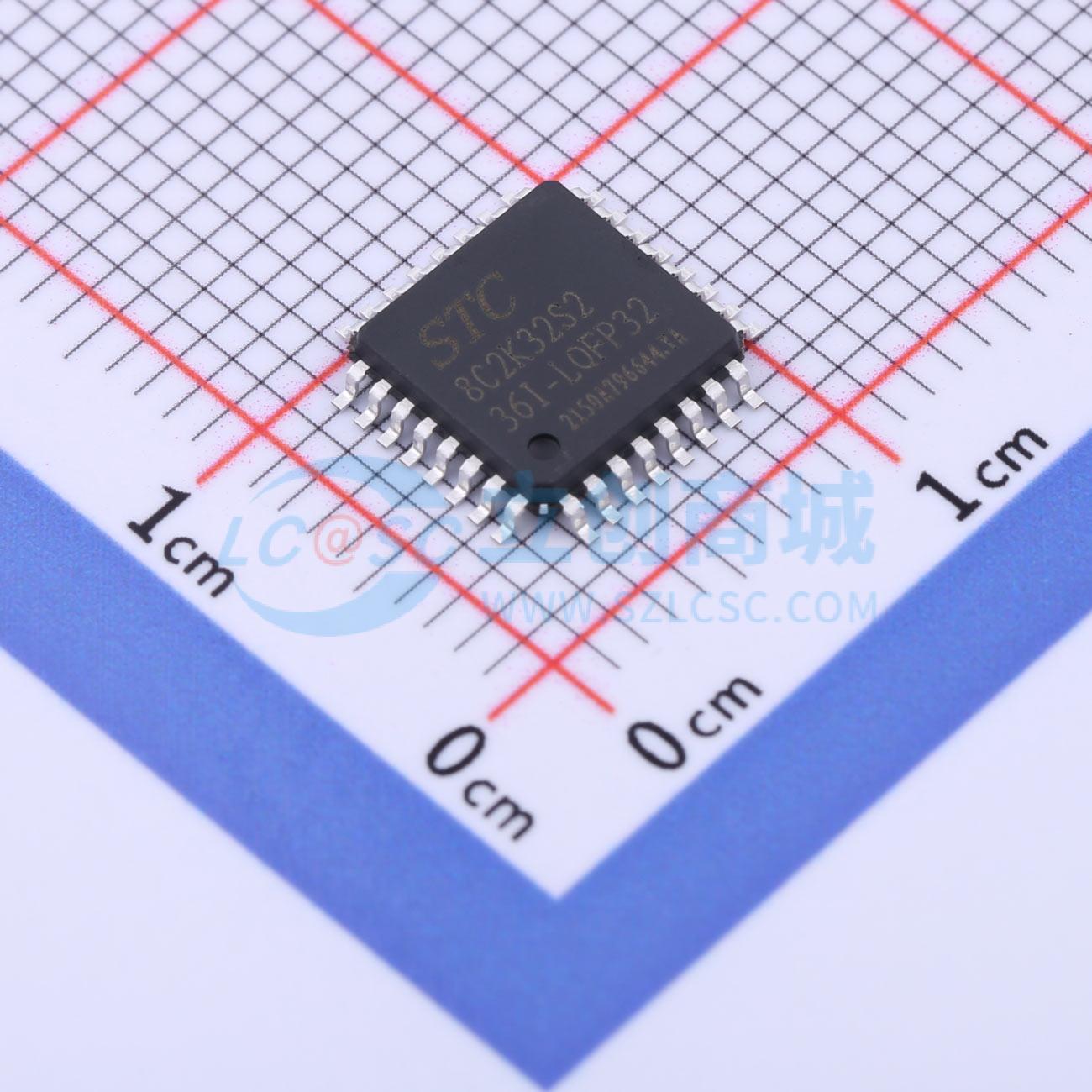 点击查看大图 STC8C2K32S2-36I-LQFP32实物图