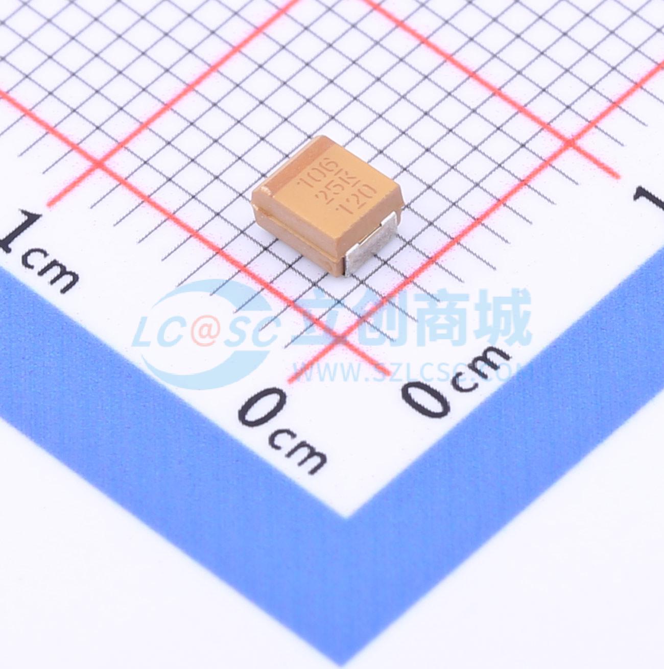 点击查看大图 T491B106M025AT实物图