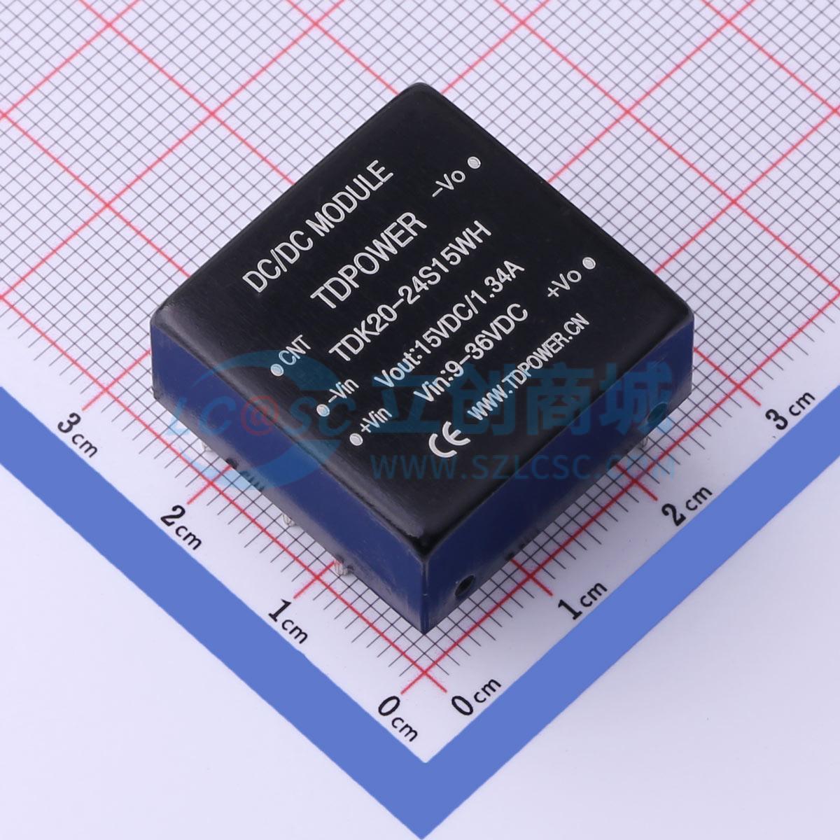 点击查看大图 TDK20-24S15WH实物图