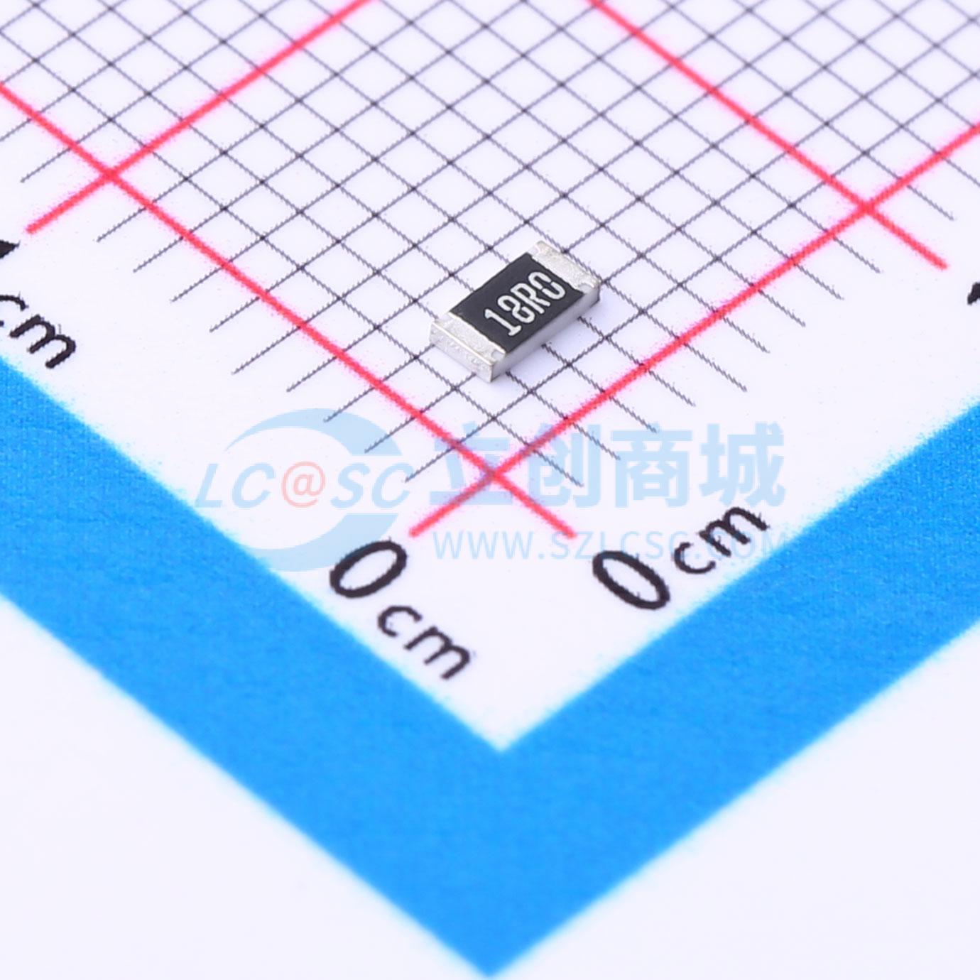 点击查看大图 HoLTT1206-1/4W-18R-1%实物图