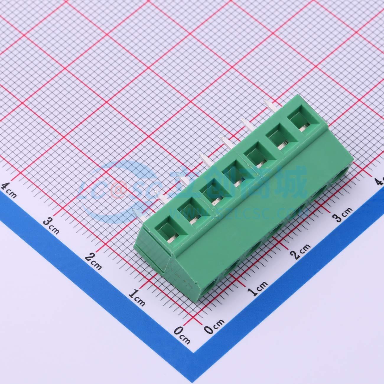 点击查看大图 MX128-5.08-07P-GN01-Cu-Y-A实物图