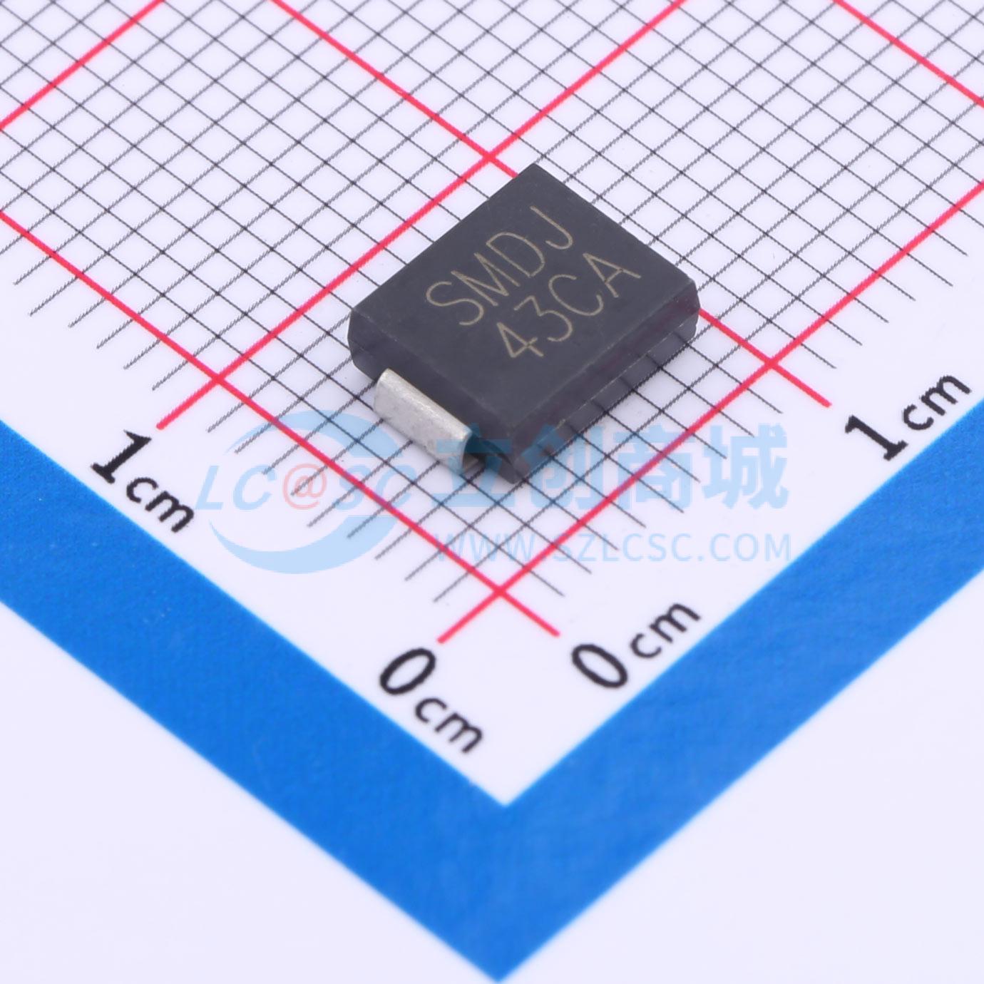 点击查看大图 SMDJ43CA实物图