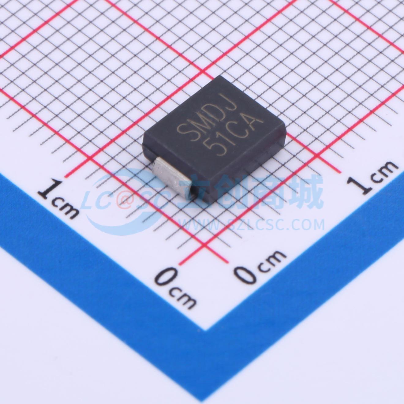 点击查看大图 SMDJ51CA实物图