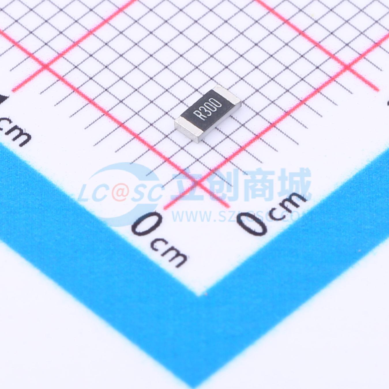 点击查看大图 HoRF1206-1/4W-300mR-1%实物图
