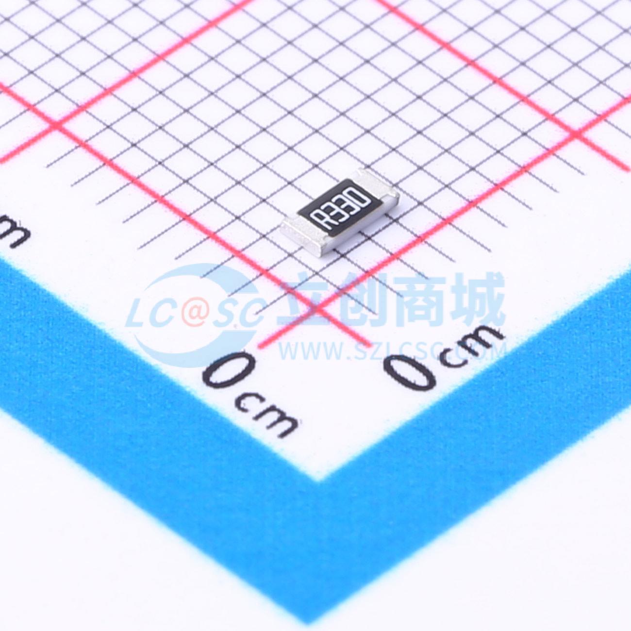 点击查看大图 HoCS1206-330mR-1%-TCR200实物图
