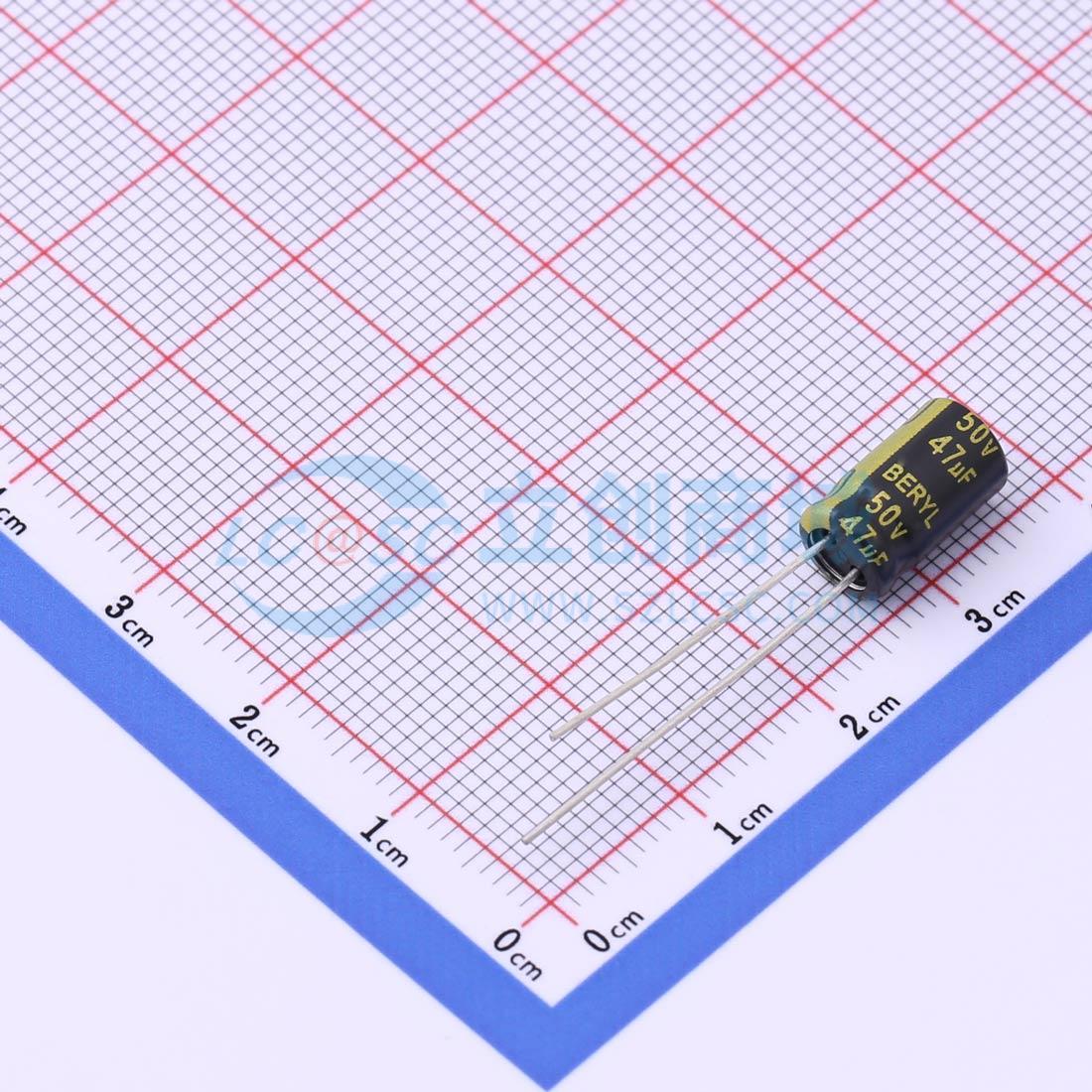 点击查看大图 RG050M470LO6.3*11TA-1A1Et实物图