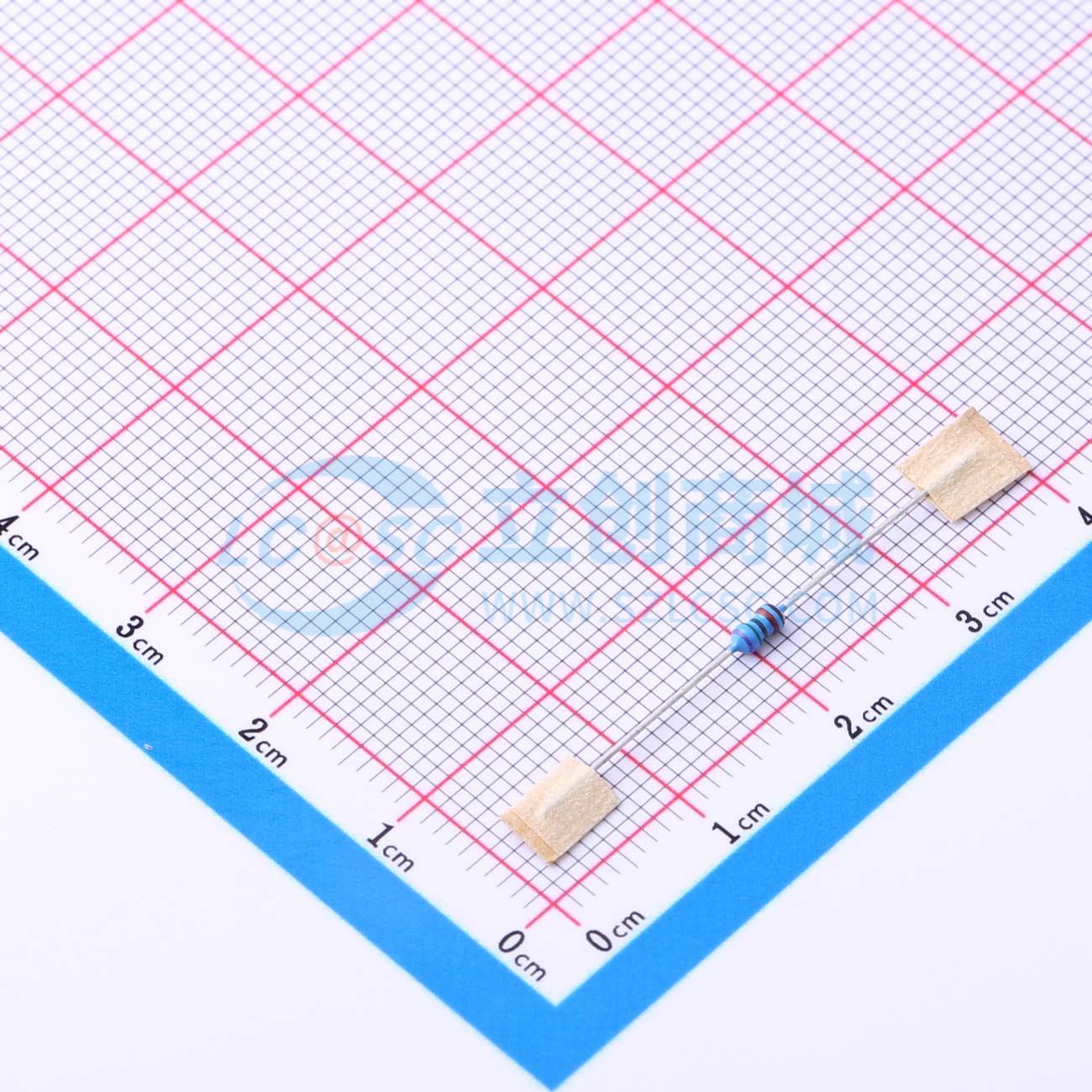 点击查看大图 MF1/8W-75K±1%-ST26实物图