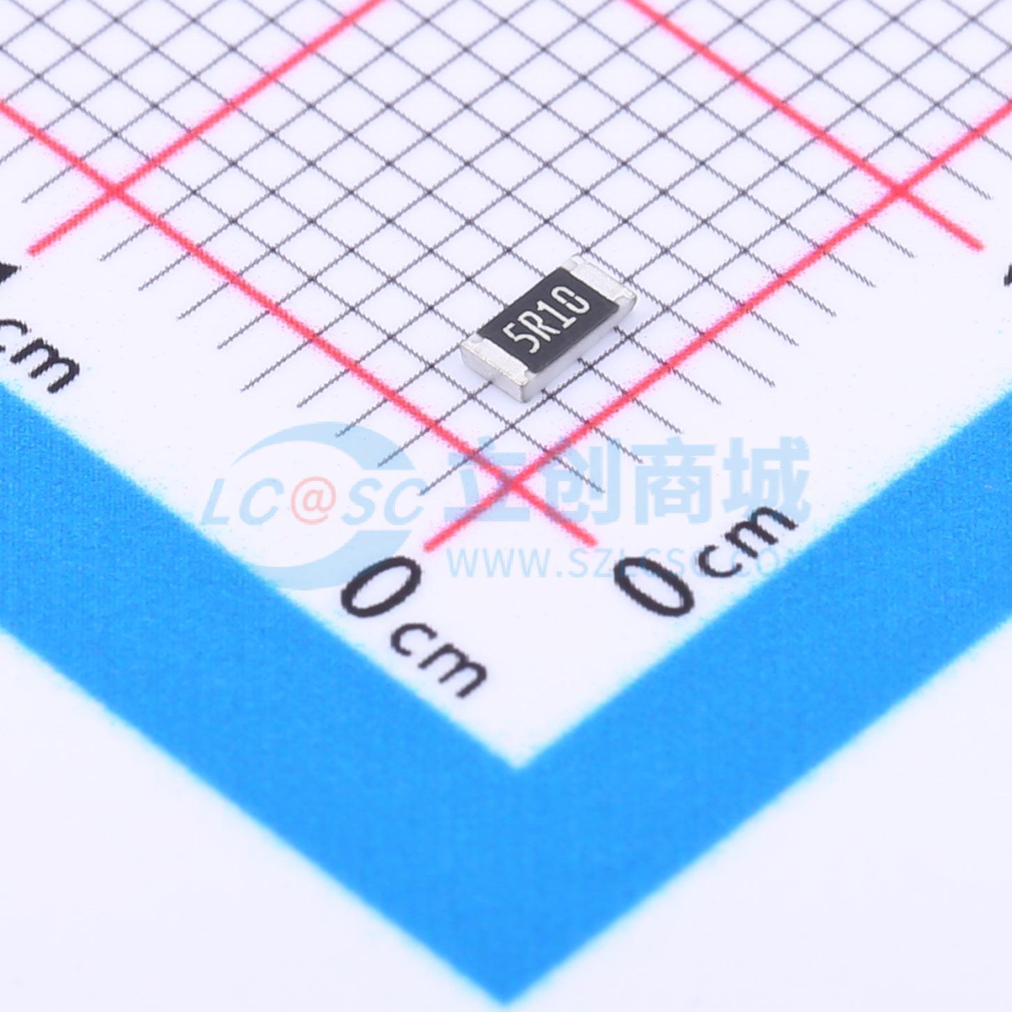 点击查看大图 HoLTT1206-1/4W-5.1R-1%实物图