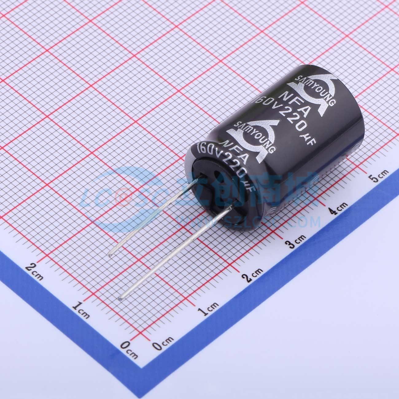 点击查看大图 NFA 160V 220UF 16*25实物图