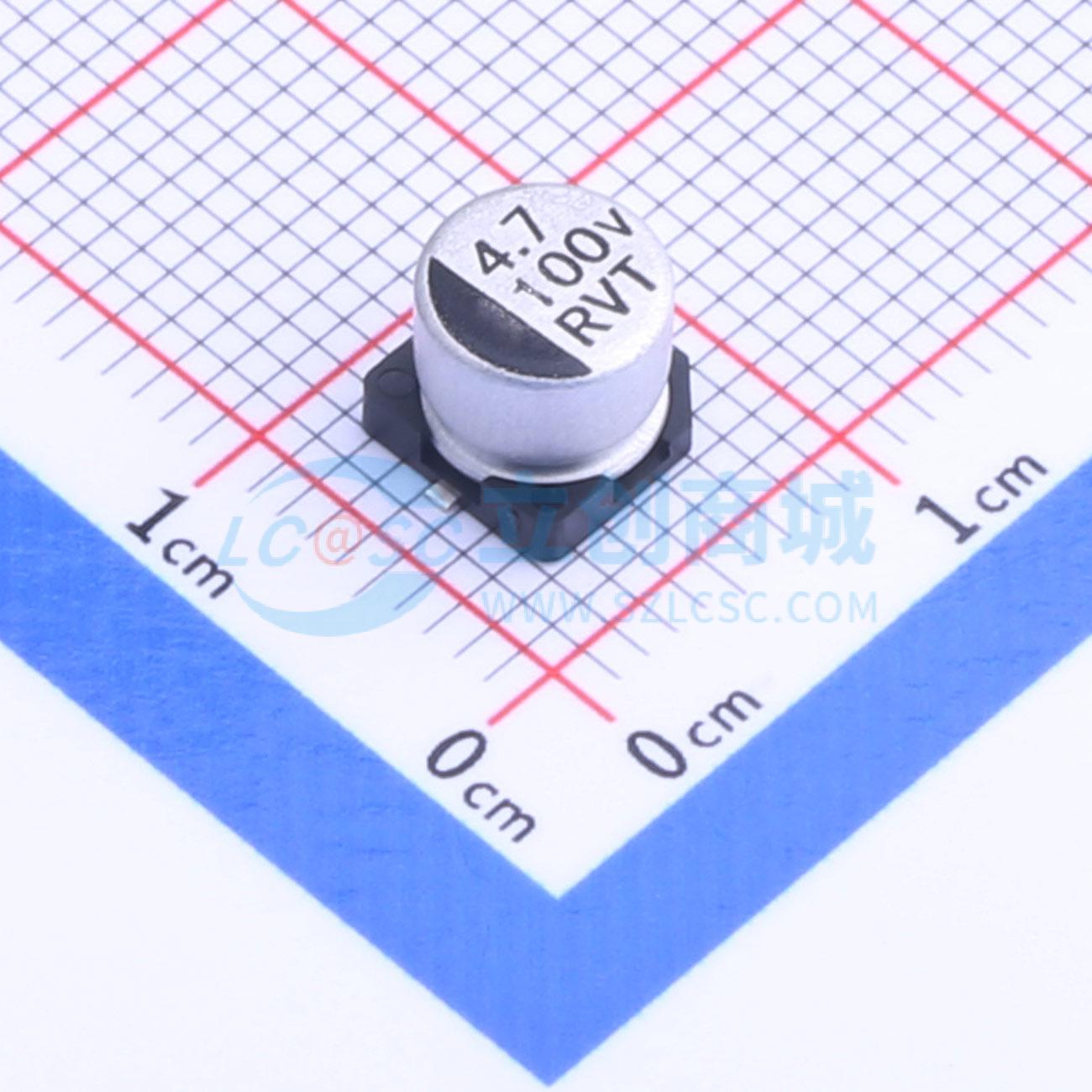 点击查看大图 RVT2A4R7M0605 4.7UF 100V实物图