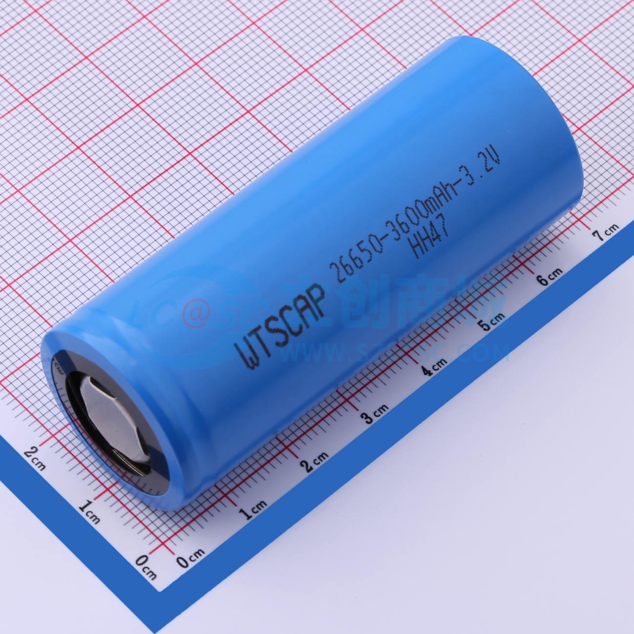 WTNR26650-3600mAh-3.2V实物图