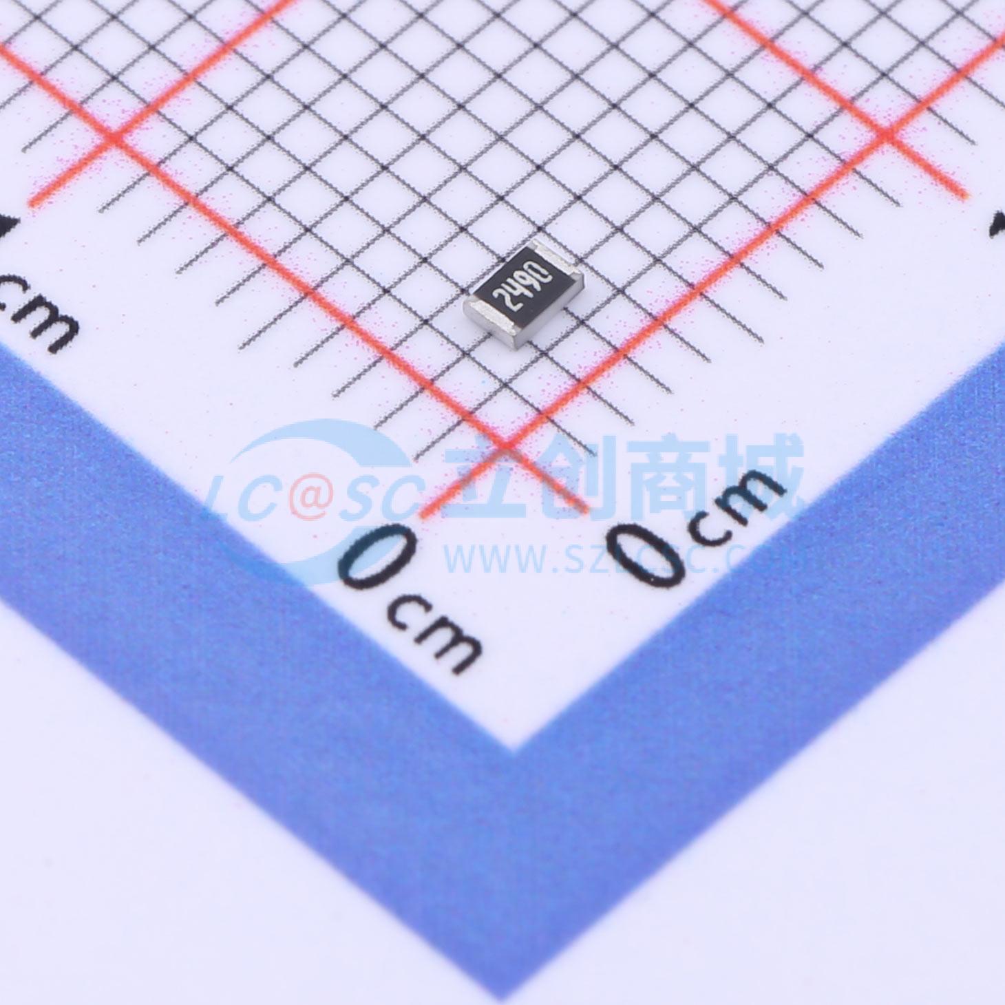 点击查看大图 SCR0805F249R实物图