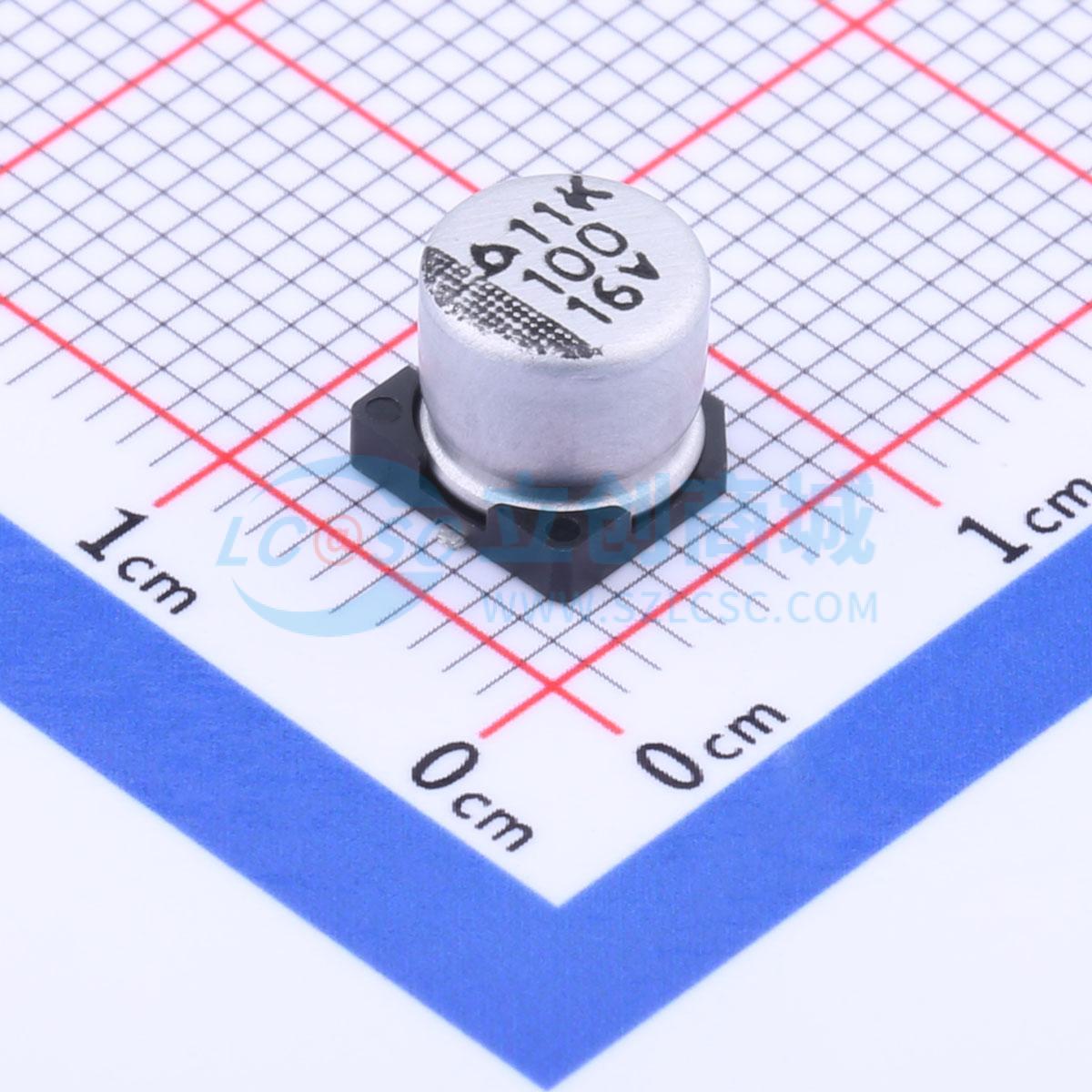 点击查看大图 MVK16V100UF6.3*6实物图