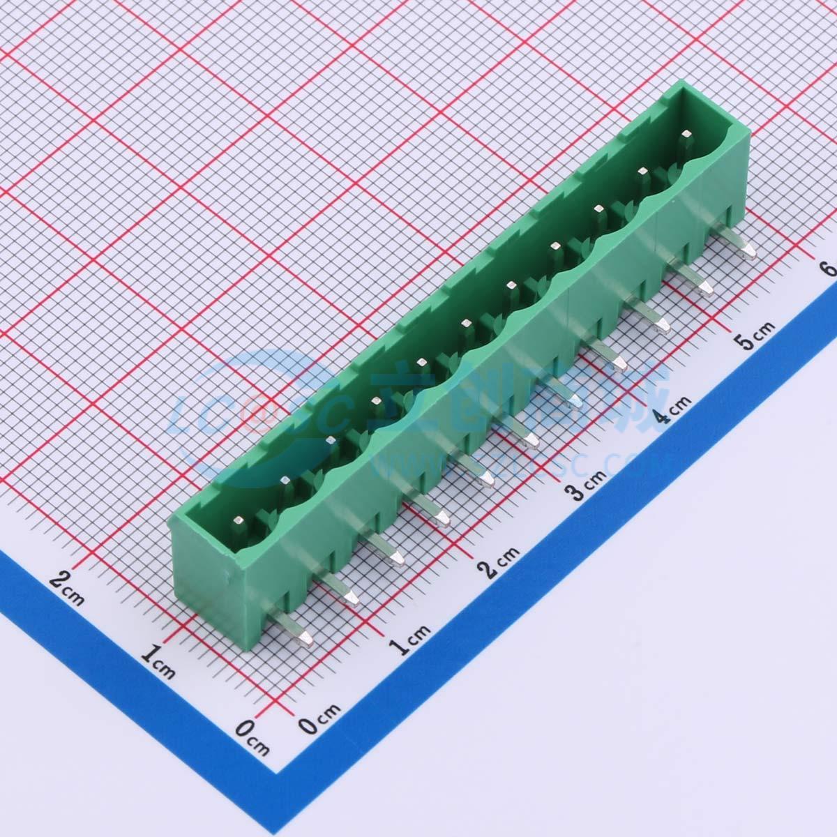 点击查看大图 MX2EDGRC-5.08-11P-GN01-Cu-A实物图