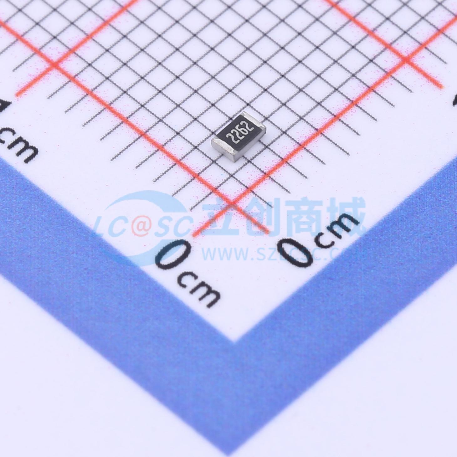 点击查看大图 SCR0805F22K6实物图