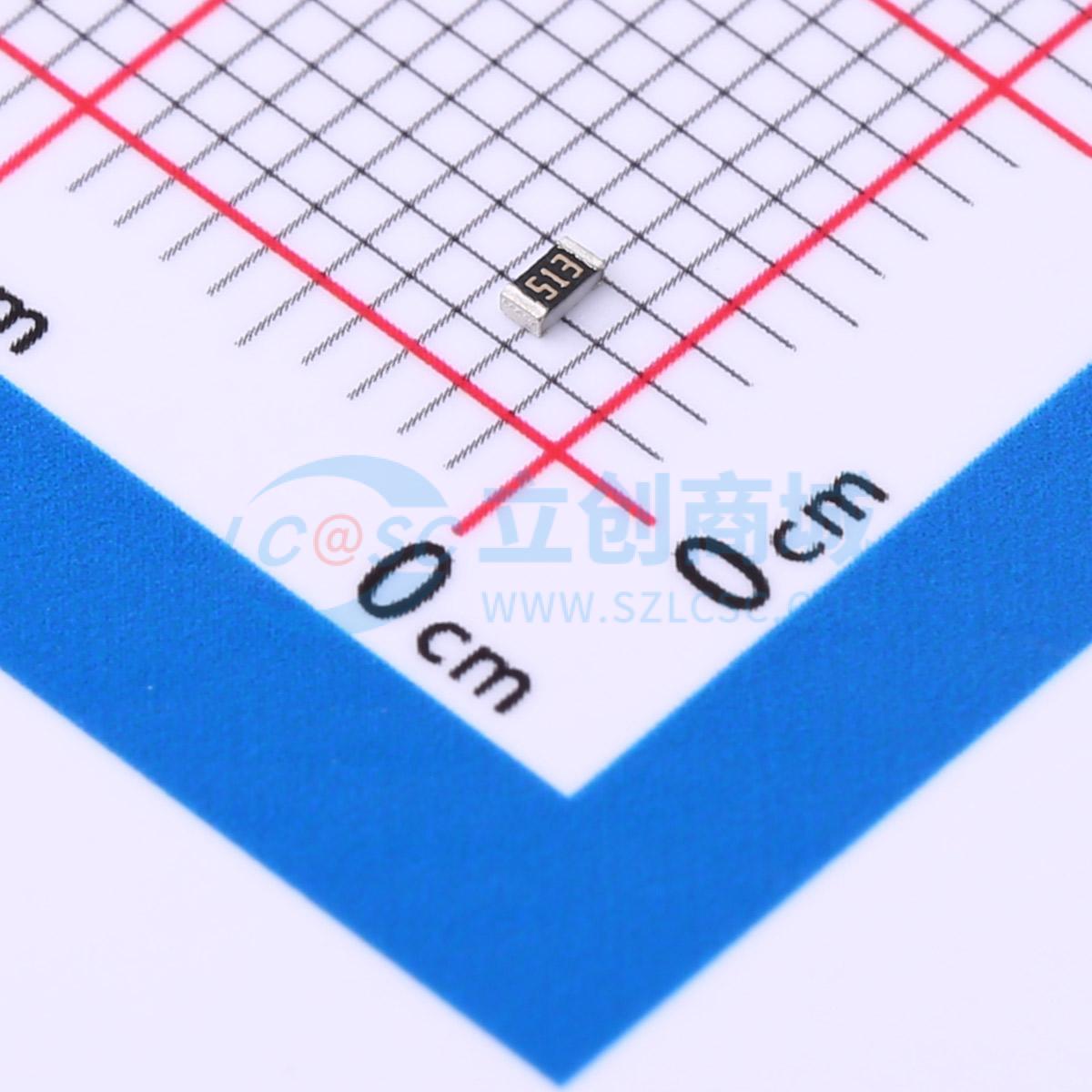 点击查看大图 HoARG0603-1/10W-51KR-0.1%-TCR25实物图