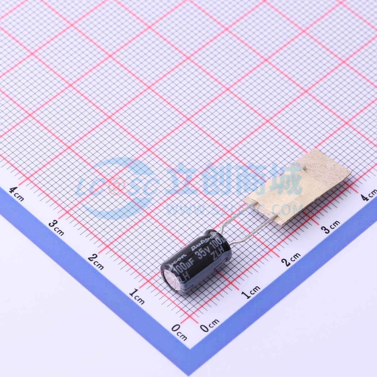 点击查看大图 35ZLH100MHFCTA6.3X11实物图