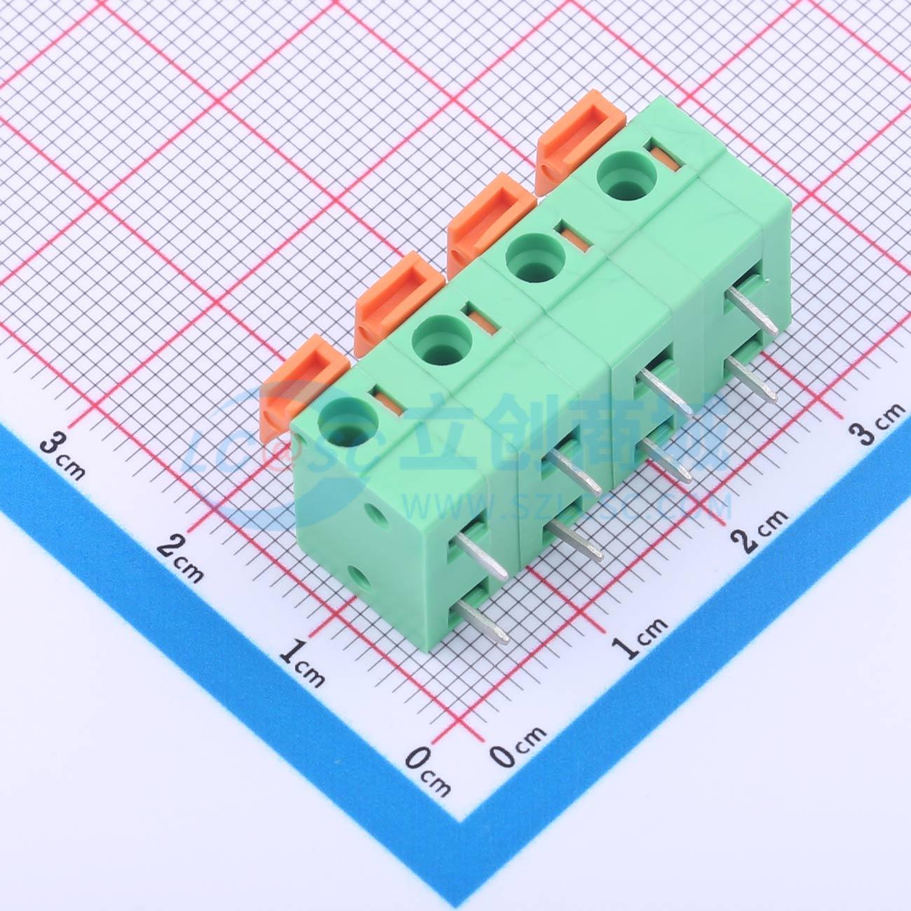 点击查看大图 DB142R-7.62-4P-GN实物图
