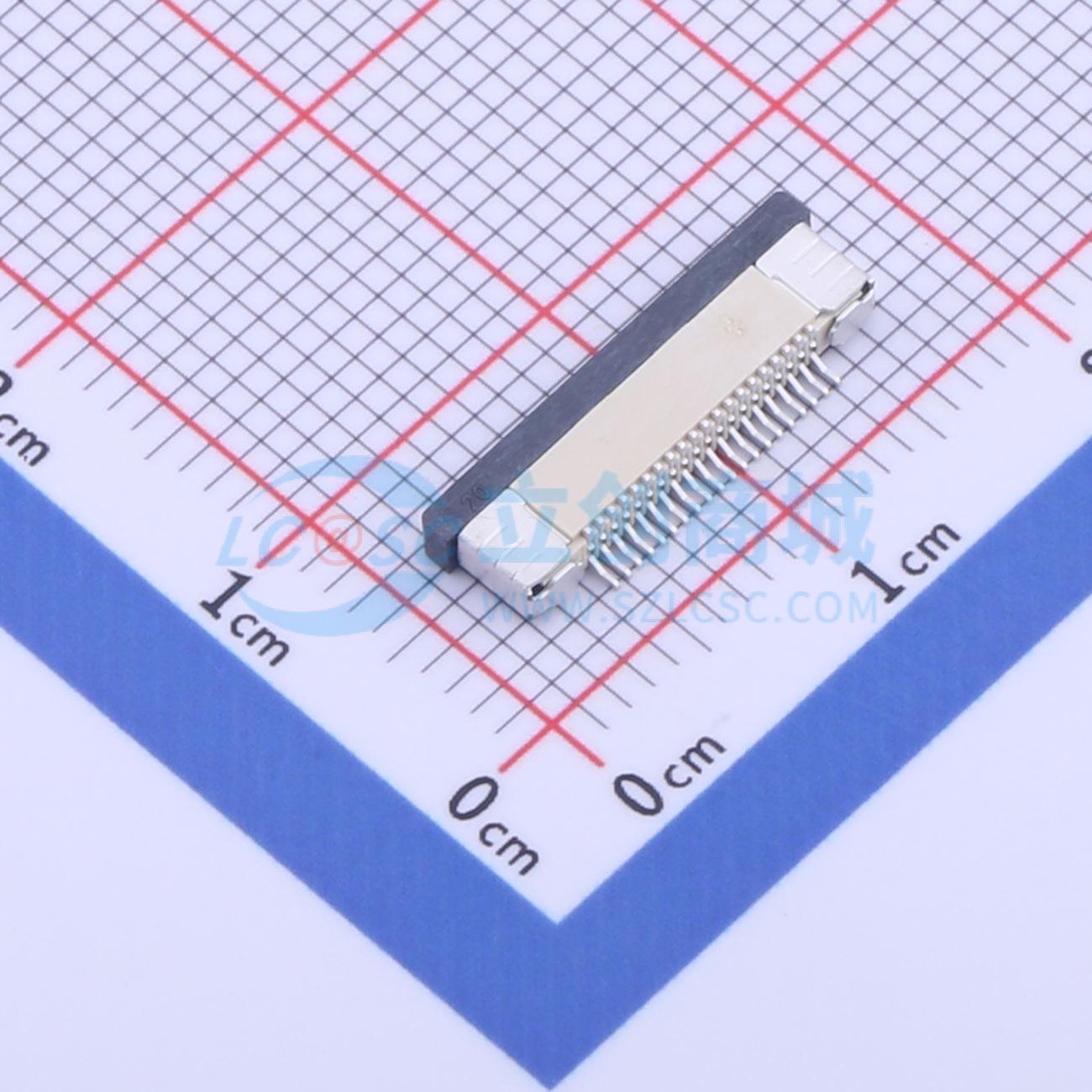 点击查看大图 KH-CL0.5-H2.0-20PIN实物图