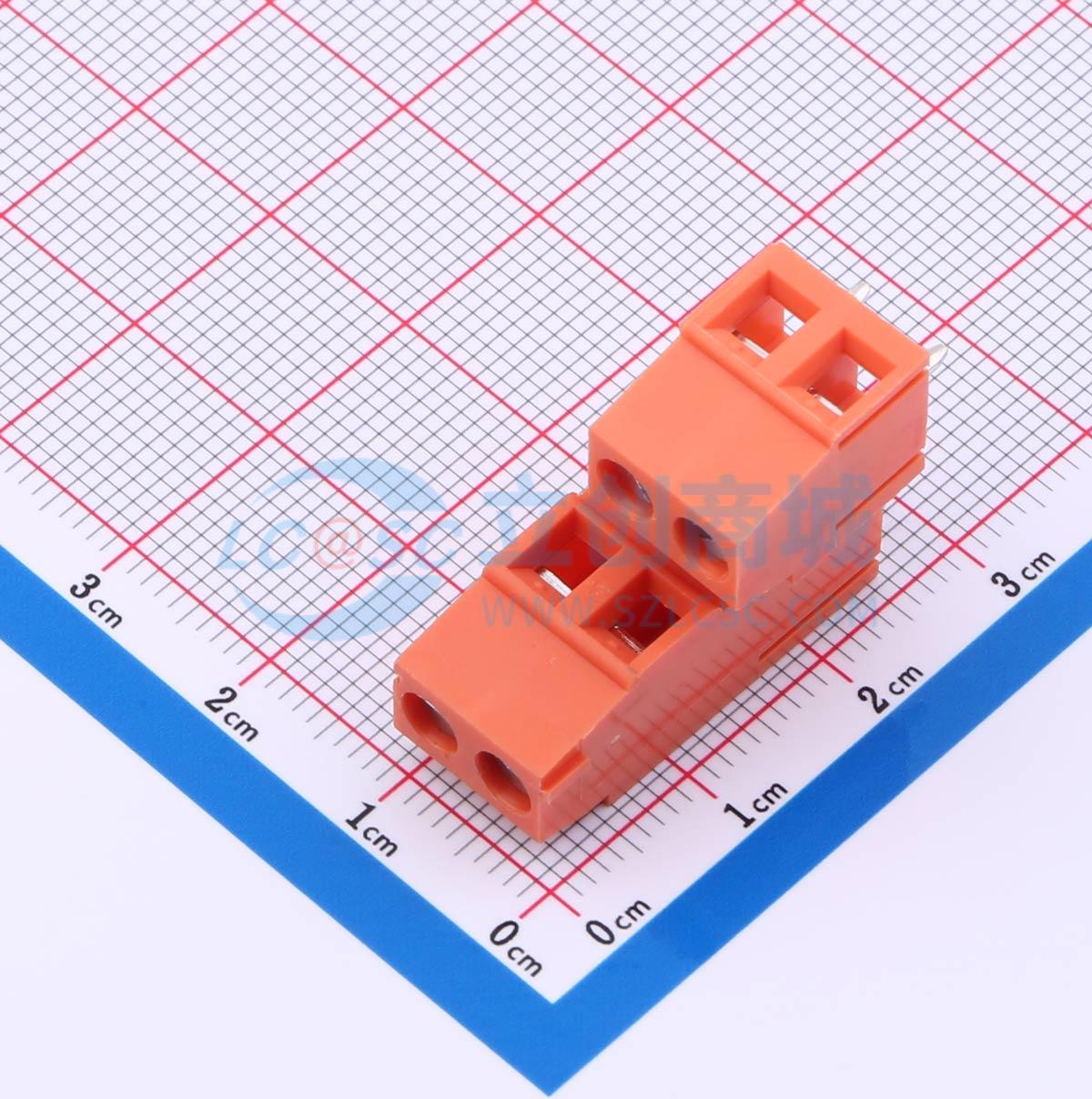 点击查看大图 DB128B-5.08-2*2P-OG-S实物图