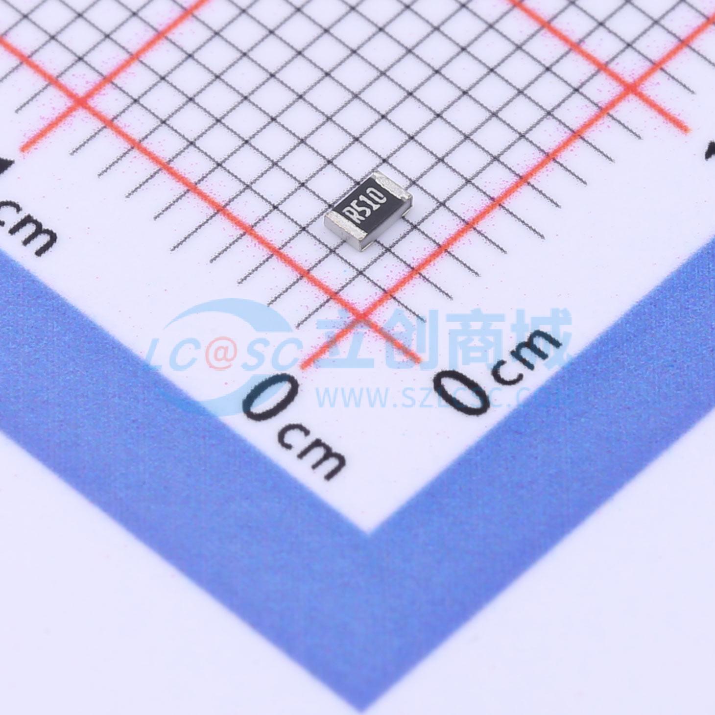 点击查看大图 SCR0805FR510实物图